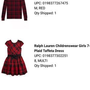 Ralph Lauren Red and Black Plaid Dress wore for less than 2 hrs